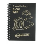 Remarkable Recycled Car Tyre Notebook (A5 Natural)